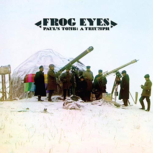 Album cover: "Frog Eyes - Paul's Tomb" with a snowy landscape and figures.