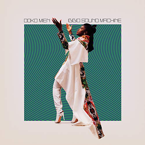 Album cover for Ibibio Sound Machine’s “Doko Mien” featuring a woman in white.