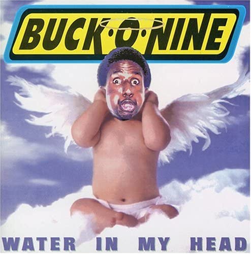 CD cover: Man with wings and a surprised expression, purple background.