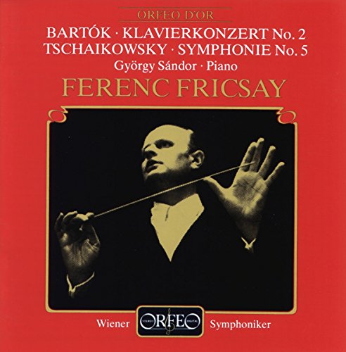 CD cover featuring conductor Ferenc Fricsay with orchestra, red background.