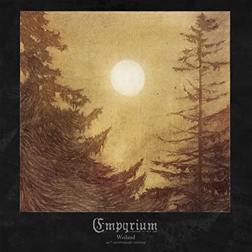 Dark forest scene with a bright moon, album cover for Empyrium’s Weiland.