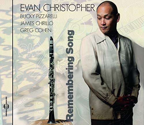 CD cover featuring a man with a clarinet and musical notes.