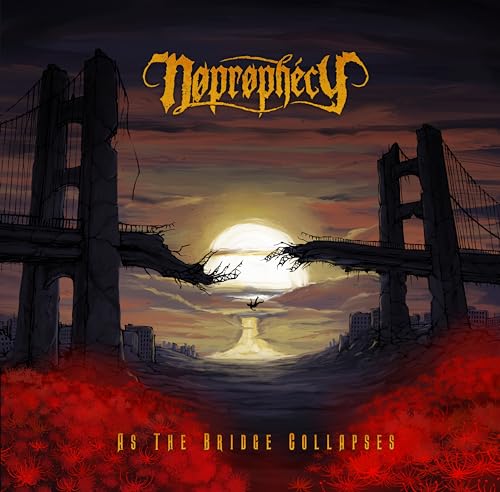 CD cover: Collapsing bridge illustration with band name "Noprophecy" and album title.