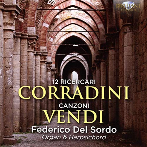 CD cover: arched stone hallway, text “Corradini Vendi” and artist name.