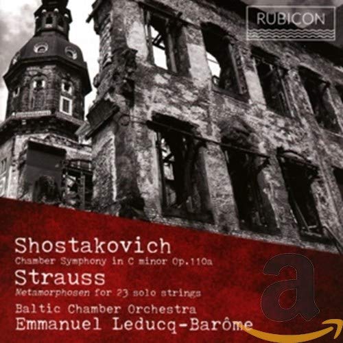 CD cover: ruined building, composers Shostakovich and Strauss listed.