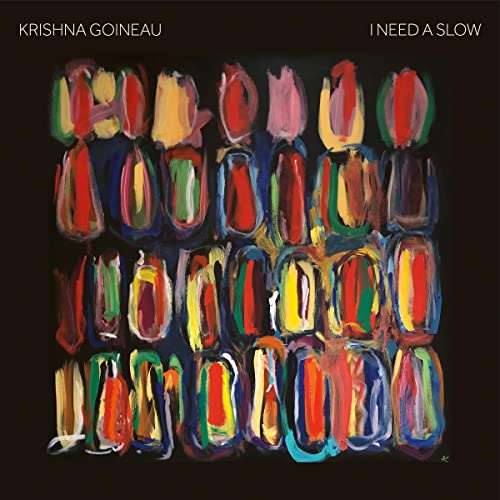 Album cover: abstract colorful brushstrokes on a black background.