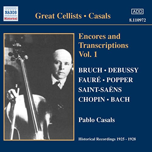 CD cover featuring cellist Pablo Casals in a black and white portrait.