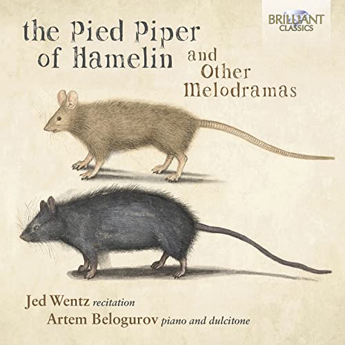 CD cover featuring illustrations of two rats, text reading "The Pied Piper of Hamelin".