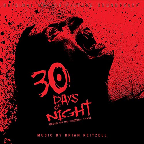 CD cover for "30 Days of Night" soundtrack, featuring a vampire’s face.