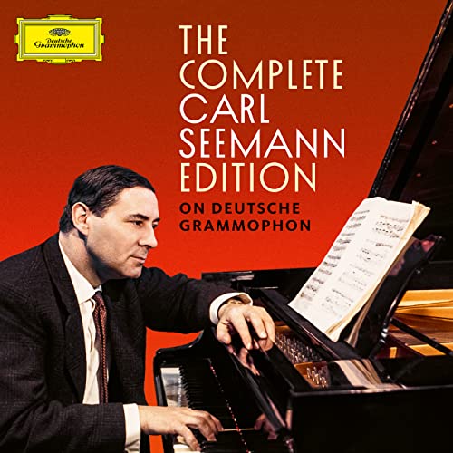 Carl Seemann portrait with piano, album cover for Deutsche Grammophon recordings.