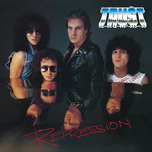 1980s album cover featuring four men with long hair in rock attire.
