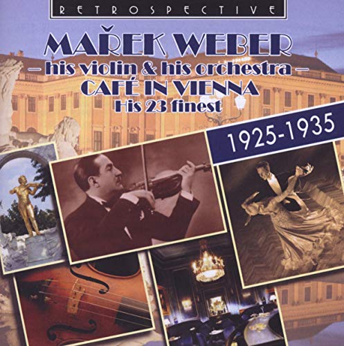 CD cover for Marek Weber's "Cafe in Vienna" with vintage imagery.