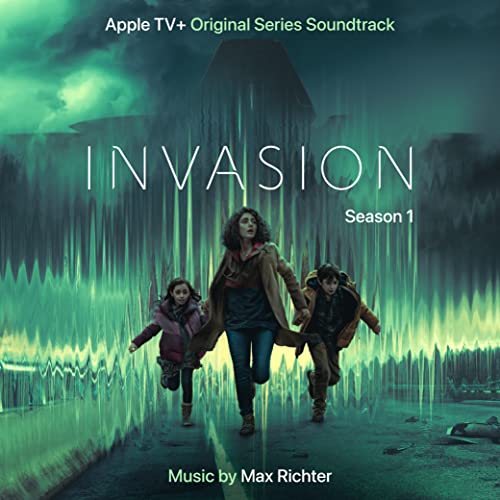 “Invasion” Season 1 soundtrack vinyl cover with figures running in green light.