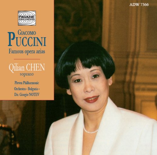 CD cover featuring portrait of opera singer Qilian Chen, with text.