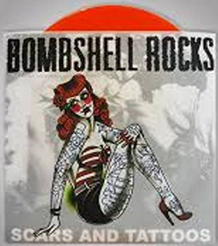 Vinyl record cover featuring a tattooed woman in a striped shirt.