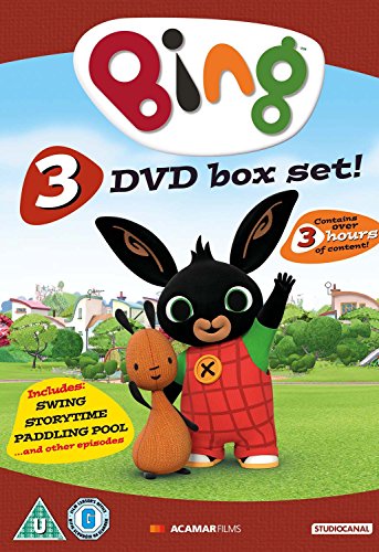 Bing" DVD box set cover featuring Bing and Flop in a park setting.