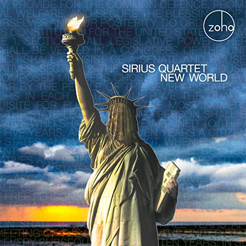 CD cover: Statue of Liberty with torch, titled "New World" by Sirius Quartet.