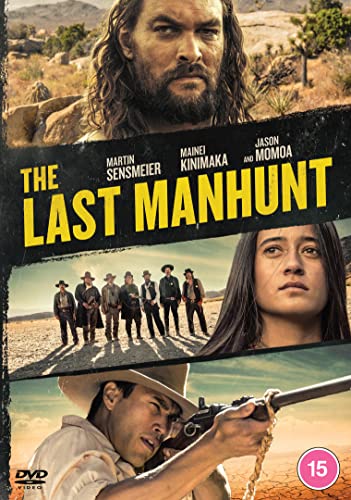 DVD cover for "The Last Manhunt" featuring actors and a Western scene.