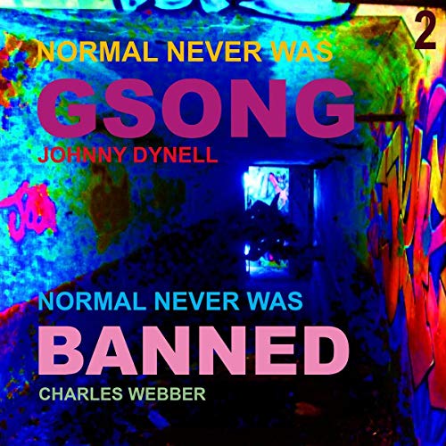 "Album cover with graffiti-covered hallway, 'GSONG' and 'BANNED' in large text."