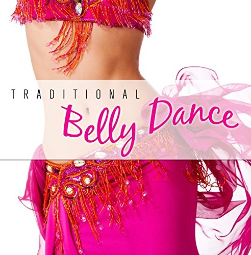 Belly dancer in orange and pink costume, CD title overlayed.