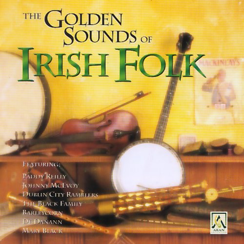 CD cover featuring a banjo, violin, and list of Irish folk artists.