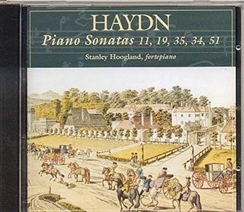 CD cover: Haydn Piano Sonatas with landscape painting of a village.