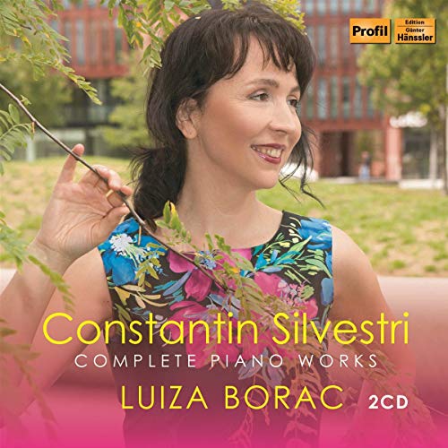 A smiling woman holding a twig, on a classical music CD cover.