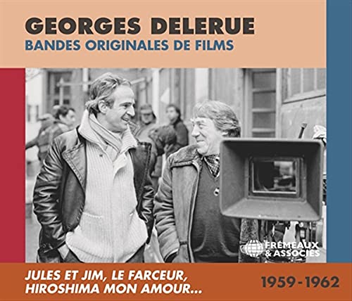 CD cover featuring Georges Delerue and a film crew, black and white photo.