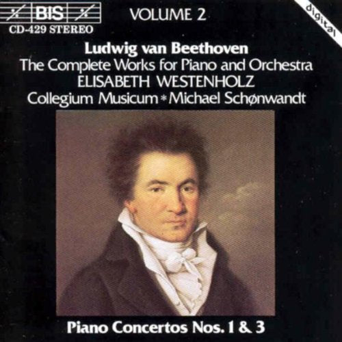 "CD cover with portrait of Ludwig van Beethoven on a black background."