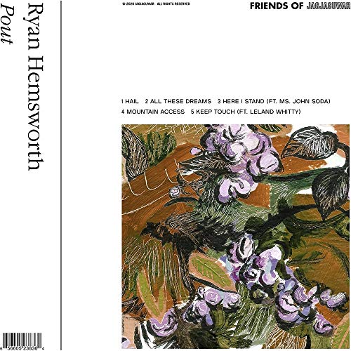 Album cover for Ryan Hemsworth’s “Pout” featuring floral sketch artwork.