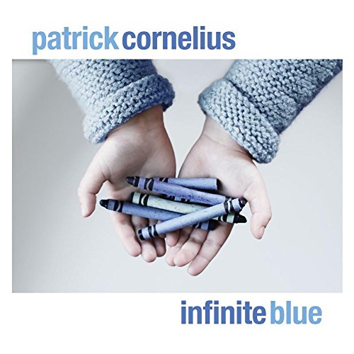 Album cover featuring a pair of hands holding blue crayons against a white background.
