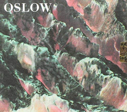 CD cover for “Oslow” featuring abstract pink and green marbled texture.