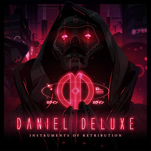 CD cover: hooded figure with glowing red eyes in a cityscape.