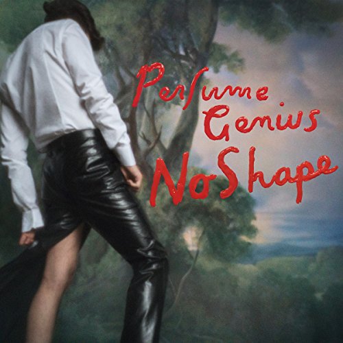 Album cover for Perfume Genius’ “No Shape” featuring a person and trees.