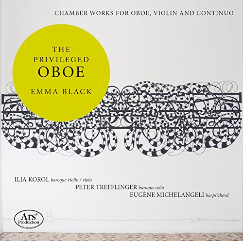CD cover for "The Privileged Oboe" by Emma Black, with ornate design.