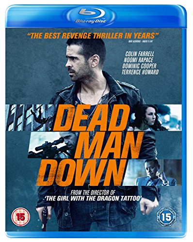 Blu-ray cover for "Dead Man Down" featuring Colin Farrell and Noomi Rapace.