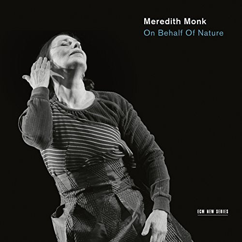 Black and white album cover featuring Meredith Monk in performance.