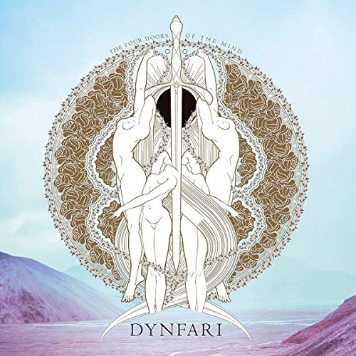"CD cover art featuring four nude figures and intricate designs against a landscape."