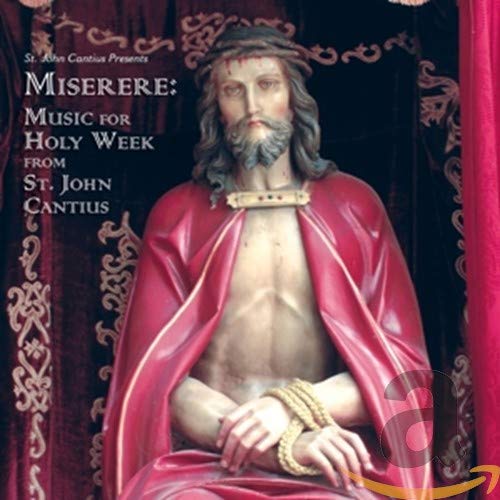 CD cover depicting a statue of Jesus Christ in a red robe.