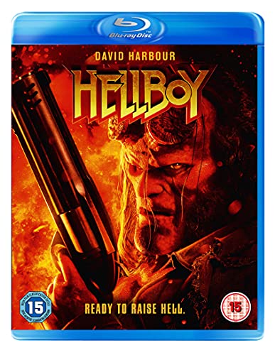 Hellboy Blu-ray cover featuring David Harbour as the red demon character.