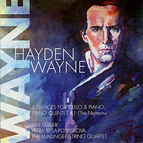 CD cover featuring a painted portrait of composer Hayden Wayne.