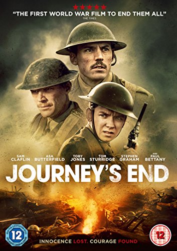 DVD cover for Journey's End featuring three soldiers in helmets against a battlefield background.