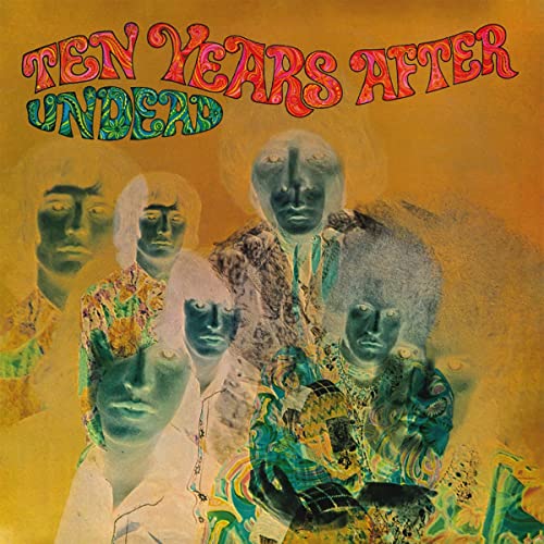 Ten Years After "Undead" album cover with blurred band portraits.