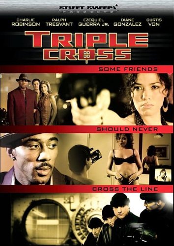 DVD cover for "Triple Cross" featuring actors and crime imagery.