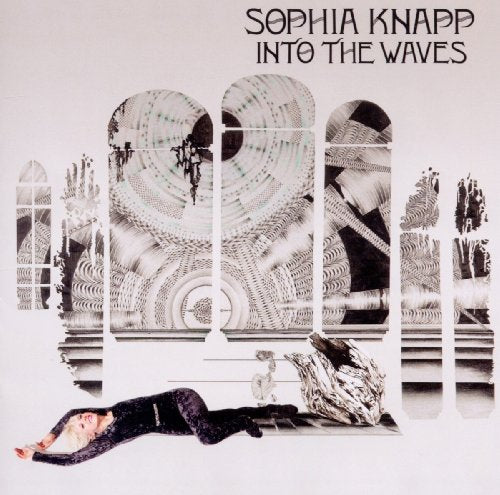 CD cover for Sophia Knapp’s “Into The Waves” with abstract art and a figure.