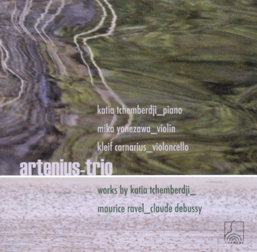 "CD cover with abstract green and beige background, featuring white and black text."