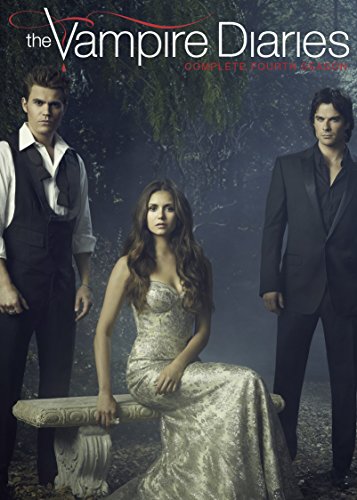 The Vampire Diaries" Season 4 DVD cover with three central characters.