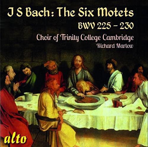 CD cover for J.S. Bach’s Six Motets, featuring a painting of the Last Supper.