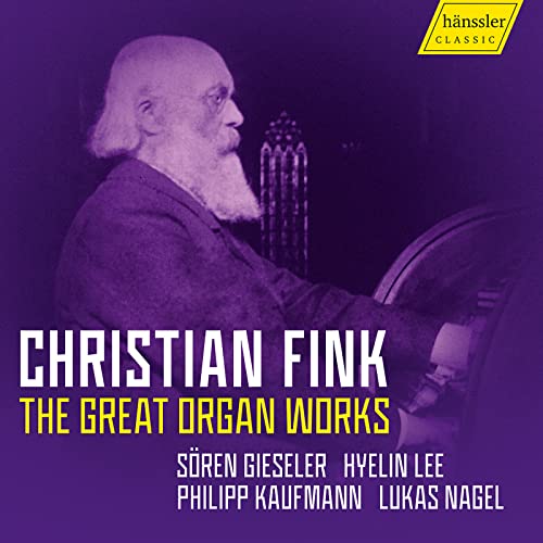 CD cover featuring a portrait of composer Christian Fink and text.