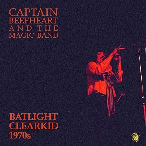 Album cover for Captain Beefheart’s “Batlight Clearkid” featuring a performer with a microphone.